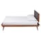 Baxton Studio Delfina Mid-Century Modern Dark Grey Fabric and Walnut Brown Finished Wood Full Size Platform Bed 239-12635-9801-ZORO - alternate 10